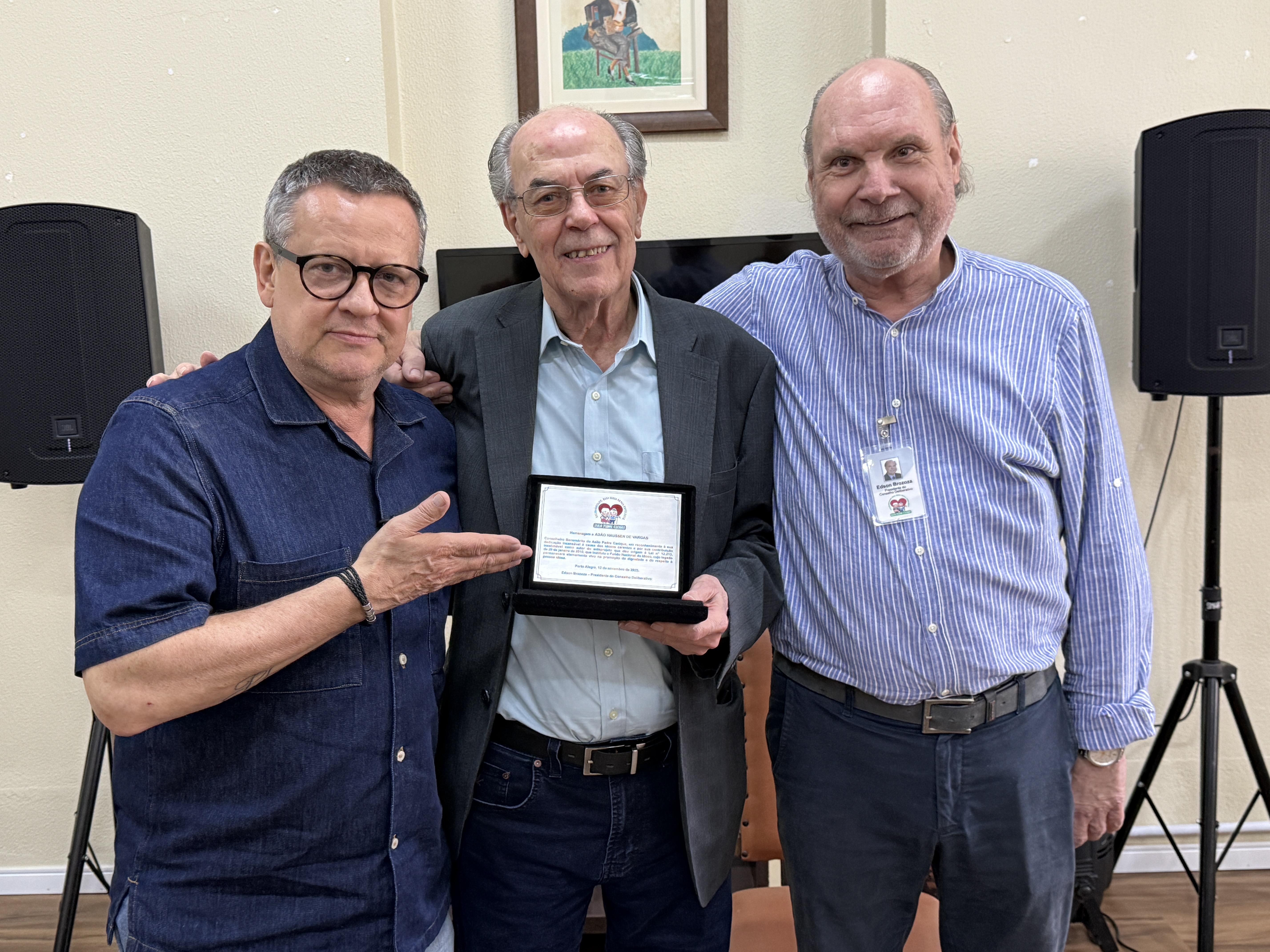 Homenagem do Asilo Padre Cacique reconhece origem da lei que criou o Fundo Nacional do Idoso