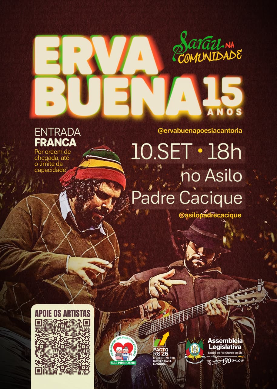 Sarau do Solar na Comunidade leva música e poesia ao Asilo Padre Cacique